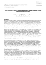 Written Contribution by Mr. Miodrag Dakic, Energy and Climate Change Program Co-ordinator