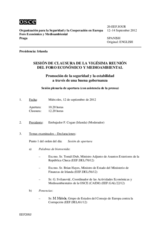 Journal of the Concluding Meeting of the 20th Economic and Environmental Forum