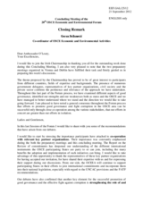 Closing Remarks by Mr. Goran Svilanovic