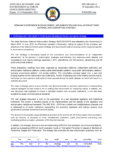 Romania's Experience in Development, Implementation and Evaluation of their National Anti-Corruption Strategy