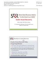 Presentation by Mr. Oliver Stolpe, Senior Advisor, Stolen Asset Recovery Initiative of the World
Bank and UNODC