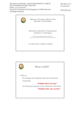 Presentation by Ms. Mammadova, Ministry of Foreign Affairs