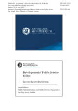 Presentation by Ms. Anneli Sihver, Ministry of Finance