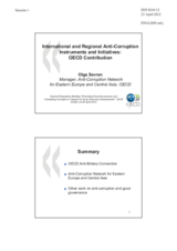 Presentation by Ms. Olga Savran