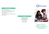 Master of Arts in Politics and Security (Central Asia)
