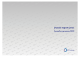 Donor Report 2011, Annual Programme 2012