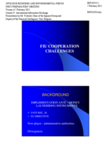 Presentation by Mr. Verhelst, Financial Intelligence Unit, Belgium