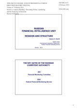 Presentation by Mr. Volovik, Federal Financial Monitoring Service