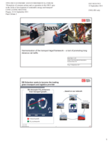 Presentation by Ms. Maria Sack, Head of the Team for International Associations, German Railways, Germany