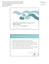 Presentation by Mr. Jan Lundin, Director General, Council of the Baltic Sea States Secretariat, Sweden