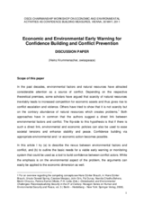 Economic and Environmental Early Warning for Confidence Building and Conflict Prevention