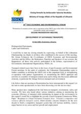 Remarks by Amb. Vytautas Nauduzas, Ministry of Foreign Affairs