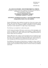 Contribution by Estonia