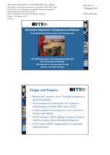 Presentation by Mr. Reitmaier, Extractive Industries Transparency Initiative (EITI) on Promoting Good Governance and Transparency