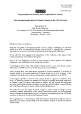 Opening Statement by Mr. Svilanovic, Co-ordinator of OSCE Economic and Environmental Activities