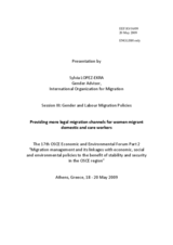 Comment by Ms. Sylvia Lopez-Ekra, senior Gender Advisor, IOM,Geneva