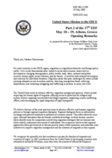 Opening Remarks by Mr. Kyle Scott, Charge d'Affairs, USA