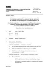 Journal of the Part I of the 17th Meeting of the EEF (fr)