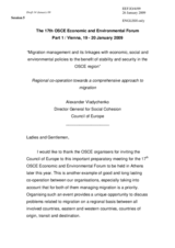 Statement by Mr. Vladychenko, Director General for Social Cohesion, Council of Europe