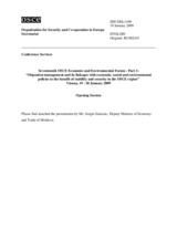 Presentation by Mr. Sainciuc, Deputy Minister of Economy and Trade of Moldova