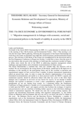 Welcoming Remarks by Mr. Skylakakis, Secretary General for International Economic Relations and Development Co-operation, Ministry of Foreign Affairs of Greece, OSCE Chairmanship