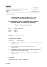 Journal of the 16th Meeting of the Economic and Environmental Forum, Part II