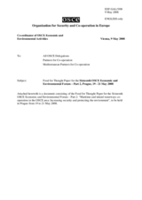 Food for thought paper on the possible role of the OSCE in the follow-up to the 16th Economic and Environmental Forum