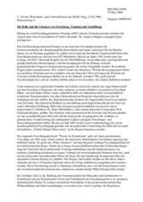 The role of and opportunities for research, training and education (de)