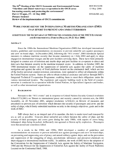 Work undertaken by the International Maritime Organization (IMO) in an effort to prevent and combat terrorism