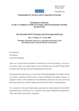 Introductory Remarks by the Co-ordinator of OSCE Economic and Environmental Activities Bernard Snoy