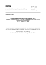 Communication from the Commission of the European Communities on the Conclusions from the Consultation on a European Maritime Policy