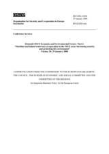 Communication from the Commission to the European Parliament, the Council, the European Economic and Social Committee and the Committee of the Regions