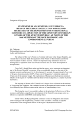 Presentation by Ms. Suiumbaeva, Kyrgyzstan