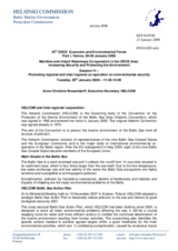 Presentation by Ms. Brusendorff, Baltic Marine Environment Protection Commission (HELCOM)