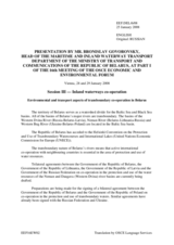 Keynote Speech by Mr. Govorovsky, Ministry of Transport and Communications, Belarus