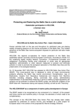 Contribution by Ms. Imhoff, Federal Ministry for the Environment, Nature Conservation and Nuclear Safety, Germany