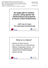 Presentation by Capt. Koster, US Coast Guard Activities in Europe