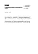 Presentation by Mr. Erkki Kotiranta, Vice President, Shipping, Neste Oil (PC.NGO/40/07)