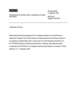 Presentation by Mr. Aliaksandr Stankevich, Central Research Institute for Complex Use of Water Resources, Belarus