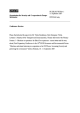 Speech by Mr. Viktor Bezdolnyy, State Enterprise "Delta-Lotsman", Ministry of the Transport and Communication, Ukraine