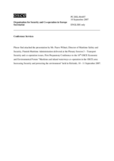 Presentation by Mr. Paavo Wihuri, Director of Maritime Safety and Security, Finnish Maritime Administration, Finland