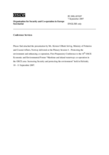 Presentation by Ms. Kirsten Ullbaek Selvig, Ministry of Fisheries and Coastal Affairs, Norway