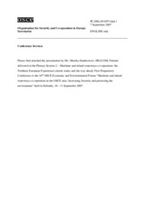 Presentation by Ms. Monika Stankiewicz, HELCOM, Finland (PC.DEL/853/07/Add.1)