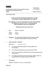 Journal of the 15th Meeting of the Economic and Environmental Forum, Part II