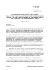 Statement by Mr. J. A. Lopez-Jorrin, Head of the OSCE Task Force of the 2007 Spanish Chairmanship, Ministry of Foreign Affairs and Co-operation, Spain
