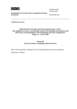 Statement by Dr. Sudtida Pliankarom, the Royal Irrigation Department, Thailand