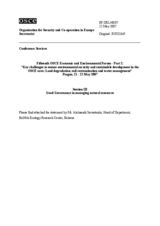 Statement by Mr. Aleksandr Savastenko, Head of Department, BelNitz Ecology Research Center, Belarus