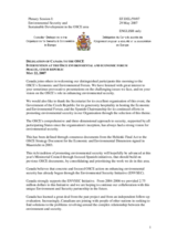 Intervention by the Canadian Delegation to the OSCE