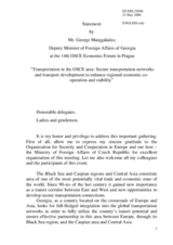 Statement by Mr. George Manjgaladze, Deputy Minister of Foreign Affairs of Georgia