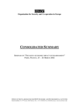 Seminar on The Socio-Economic Impact of Disarmament